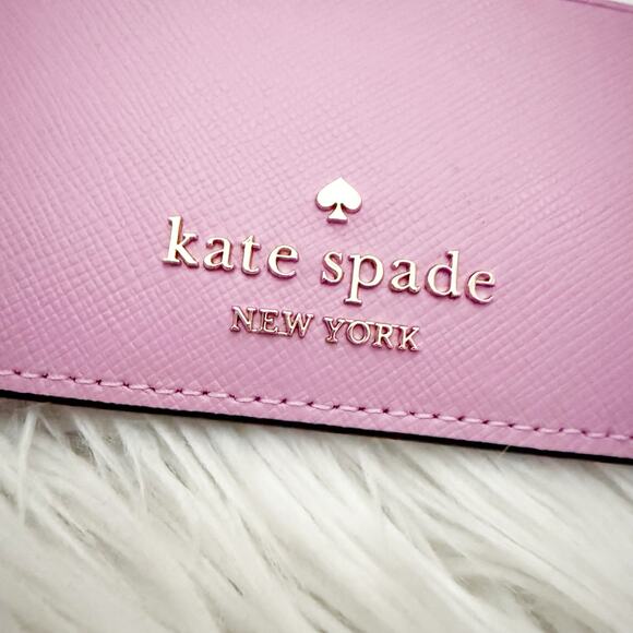 KATE SPADE | NWT Wallet Card Envelope Madison Saffiano Leather Berry Crea Orchid - Picture 4 of 6